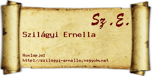 Szilágyi Ernella névjegykártya